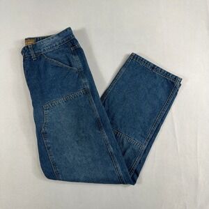 True North Loose Utility Double Knee Carpenter Jeans Mens 34x32 Blue Streetwear